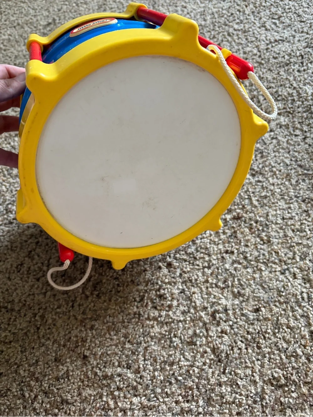 Little Times Kids Drum Toy - Blue, Yellow & Red